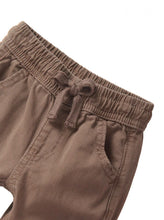 Load image into Gallery viewer, TAN COTTON TWILL JOGGERS
