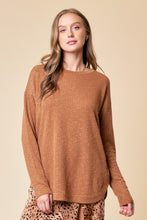 Load image into Gallery viewer, CAMEL KNIT ROUND HEM TOP
