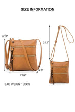 Load image into Gallery viewer, MINI TRIPLE ZIPPER CROSSBODY
