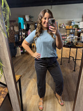 Load image into Gallery viewer, MICA HIGH RISE CHARCOAL GREY CROP JOGGERS
