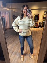 Load image into Gallery viewer, CREAM STRIPED SWEATER
