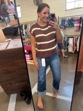Load image into Gallery viewer, BROWN STRIPED SWEATER
