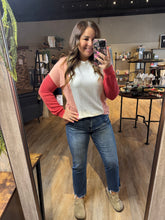 Load image into Gallery viewer, PINK AND RED COLORBLOCK LONGSLEEVE
