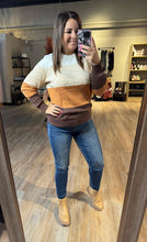 Load image into Gallery viewer, COZY COLOR BLOCK SWEATER
