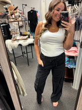 Load image into Gallery viewer, BLACK CARGO PANTS
