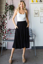 Load image into Gallery viewer, BLACK CLASSIC MIDI SKIRT
