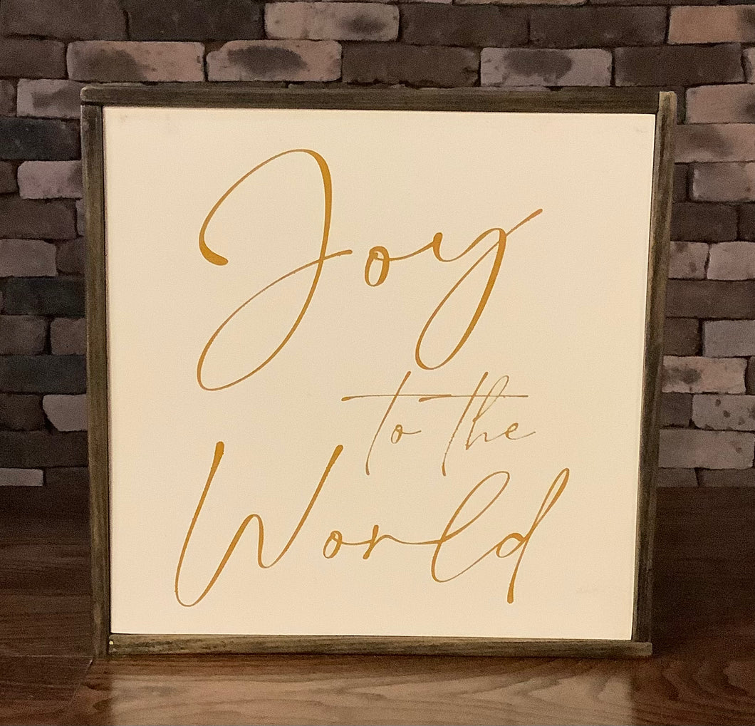JOY TO THE WORLD 1’ X 1’ SIGN