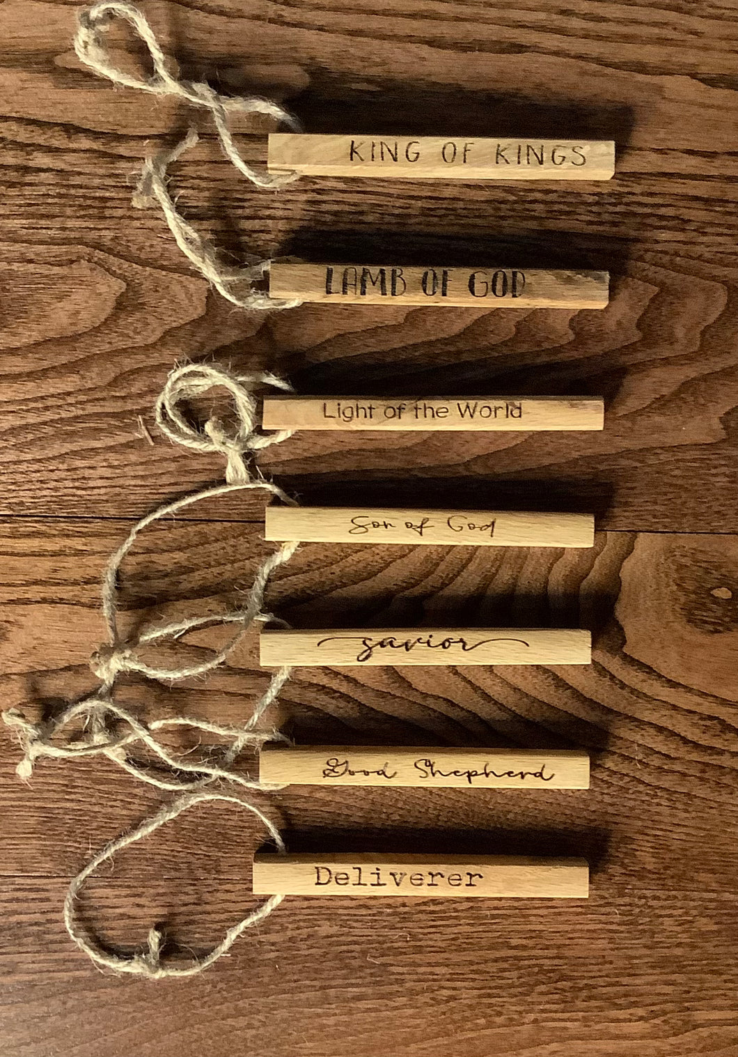 BIBLE QUOTE ORNAMENTS (SET OF 7)