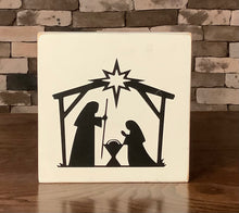 Load image into Gallery viewer, MANGER 7 3/4” X 7 3/4” SIGN
