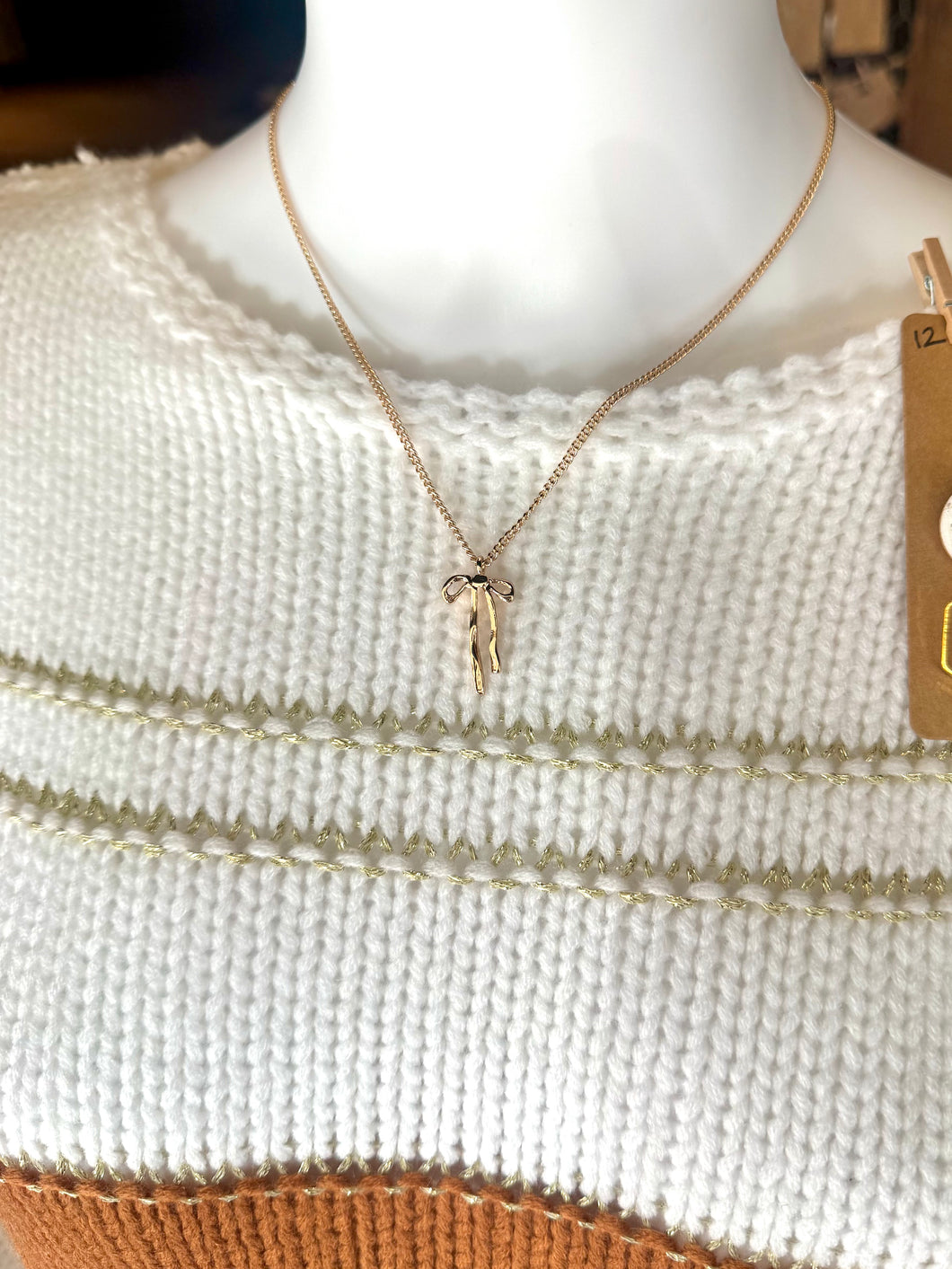 LONG BOW GOLD NECKLACE