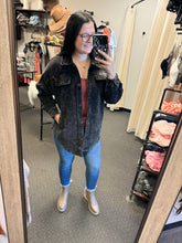 Load image into Gallery viewer, BLACK MINERAL WASH CORDUROY JACKET
