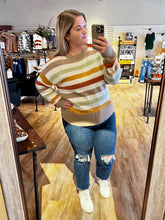 Load image into Gallery viewer, MULTICOLOR STRIPE SWEATER
