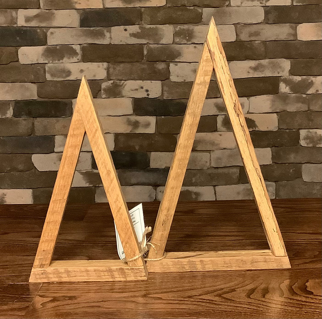 RUSTIC WOODEN PRIMITIVE TREES (SET OF 2)