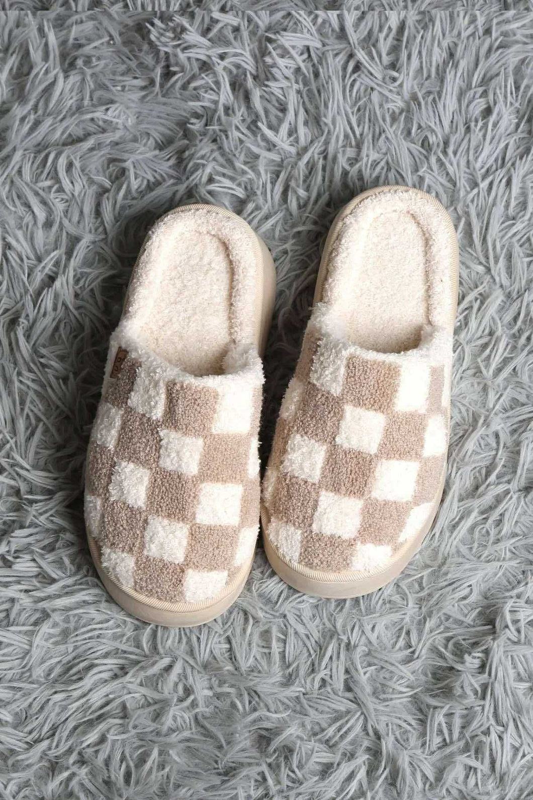 SUPER LUX CHECKER PLATFORM SLIPPERS