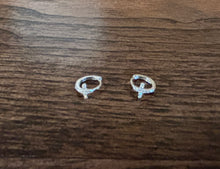 Load image into Gallery viewer, DAINTY CROSS HOOP EARRINGS 925 STERLING SILVER
