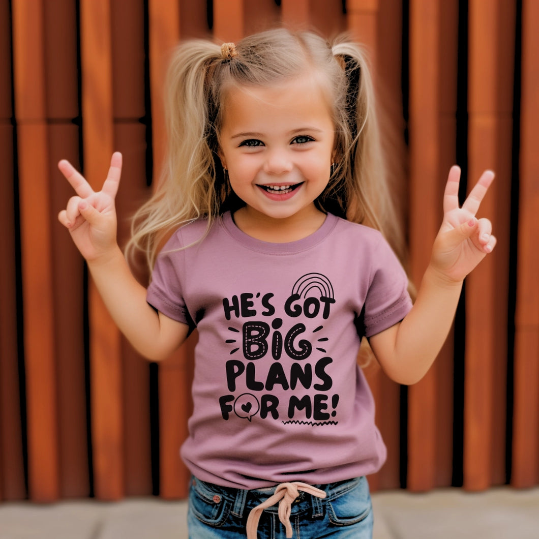 KIDS HES GOT BIG PLANS FOR ME TEE