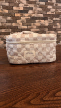 Load image into Gallery viewer, CHECKERED 3 PIECE COSMETIC BAG
