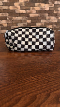Load image into Gallery viewer, CHECKERED 3 PIECE COSMETIC BAG
