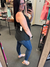 Load image into Gallery viewer, BLACK EYELET TANK
