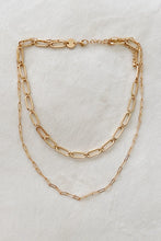 Load image into Gallery viewer, GOLD DOUBLE CHAIN LAYERED NECKLACE
