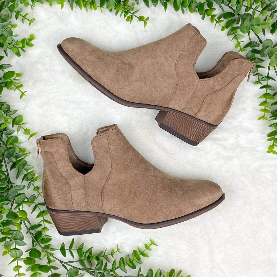 PIERRE DUMAS MAY TAUPE BOOTIE