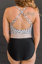 Load image into Gallery viewer, OCEAN OUTINGS ONE-PIECE SWIMSUIT-BLACK &amp; LEOPARD
