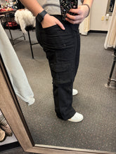 Load image into Gallery viewer, BLACK CARGO PANTS
