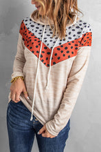 Load image into Gallery viewer, BEIGE SPOTTED CHEVRON HOODIE
