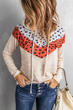 Load image into Gallery viewer, BEIGE SPOTTED CHEVRON HOODIE
