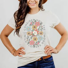 Load image into Gallery viewer, CONSIDER THE WILDFLOWERS GRAPHIC T
