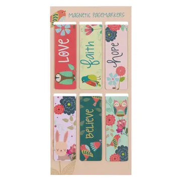 FAITH LOVE BELIEVE HOPE MAGNETIC BOOKMARK SET