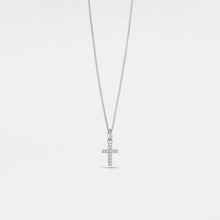 Load image into Gallery viewer, DAINTY CROSS CHARM PENDANT NECKLACE 925 STERLING SILVER
