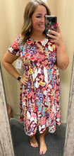 Load image into Gallery viewer, MAROON FLORAL DRESS
