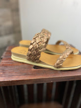 Load image into Gallery viewer, BLOWFISH BRONZE BRAIDED STRAP SANDALS
