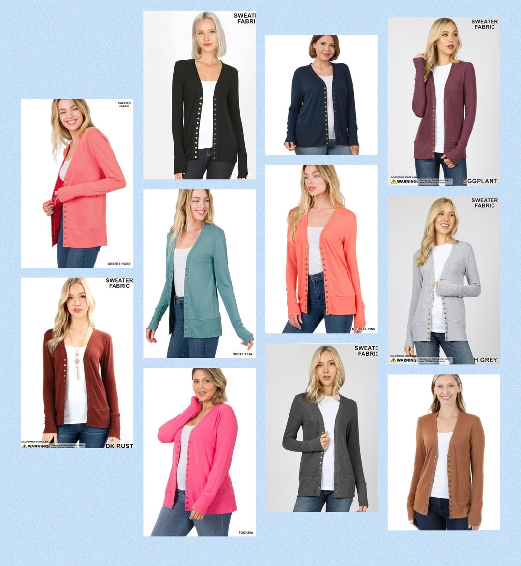 SNAP BUTTON CARDIGAN