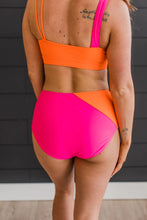 Load image into Gallery viewer, NEAR TO PARADISE SWIM BOTTOMS- HOT PINK &amp; ORANGE
