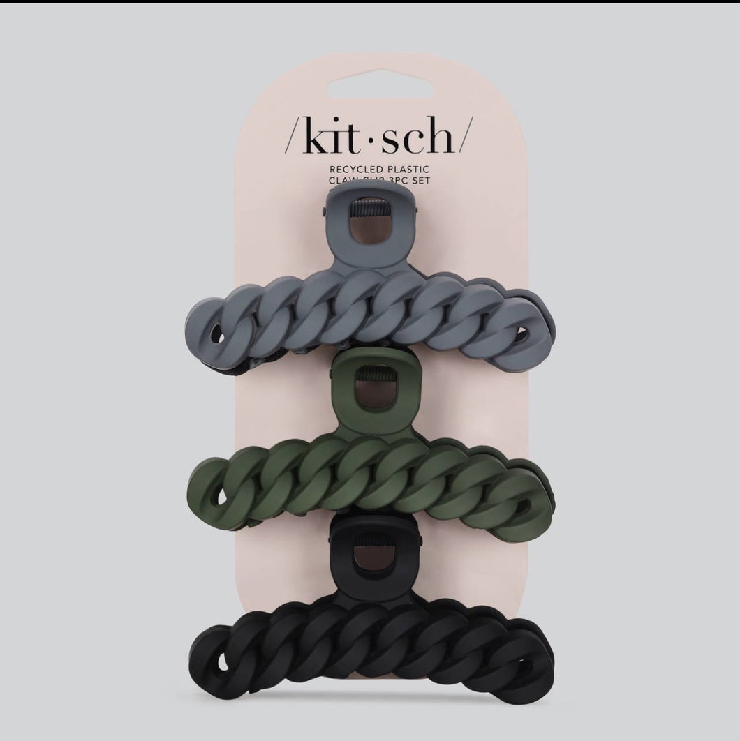 KITSCH CHAIN CLAW CLIP 3PC SET