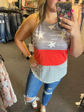 Load image into Gallery viewer, AMERICAN FLAG COLORBLOCK TANK
