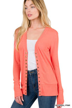 Load image into Gallery viewer, SNAP BUTTON CARDIGAN
