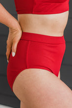 Load image into Gallery viewer, SANDY SHORES RIBBED KNIT SWIM BOTTOMS-RED
