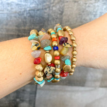 Load image into Gallery viewer, MULTICOLORED STONE BRACELET SET
