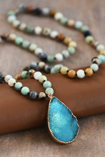 Load image into Gallery viewer, AMAZONITE STONE BEAD NECKLACE
