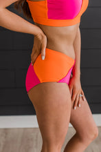 Load image into Gallery viewer, NEAR TO PARADISE SWIM BOTTOMS- HOT PINK &amp; ORANGE
