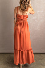 Load image into Gallery viewer, ORANGE PEEKABOO MAXI DRESS
