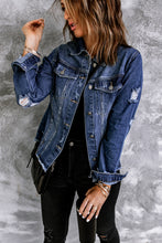 Load image into Gallery viewer, DISTRESSED JEAN JACKET
