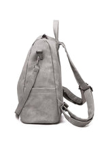 Load image into Gallery viewer, GREY DOUBLE ZIPPER BACKPACK PURSE

