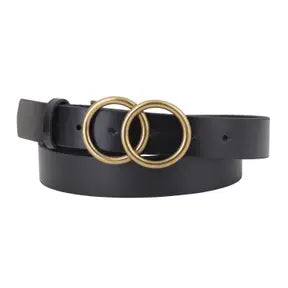 BLACK BRASS DOUBLE CIRLCLE BELT