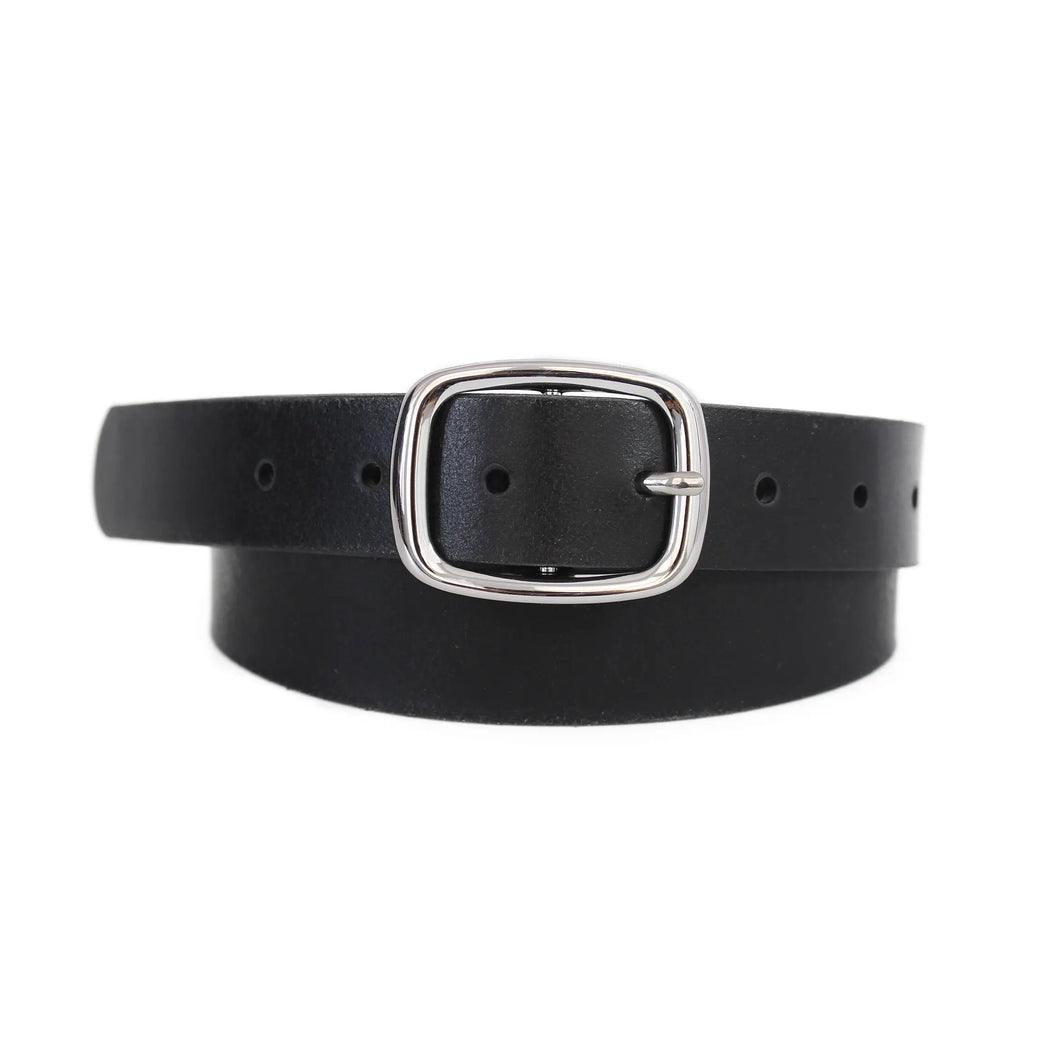 BLACK BELT SILVER RECTANGLE BUCKLE