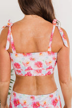 Load image into Gallery viewer, CHASING THE SUN FLORAL BANDEAU SWIM TOP-IVORY
