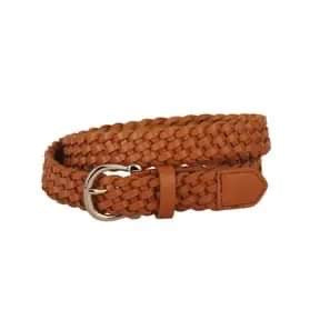 TAN BRAIDED LEATHER BELT